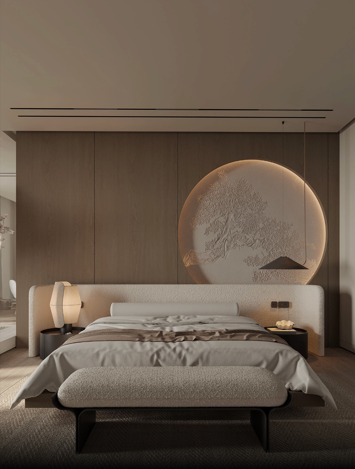 Croma premium upholstered bed with storage Better Leaf