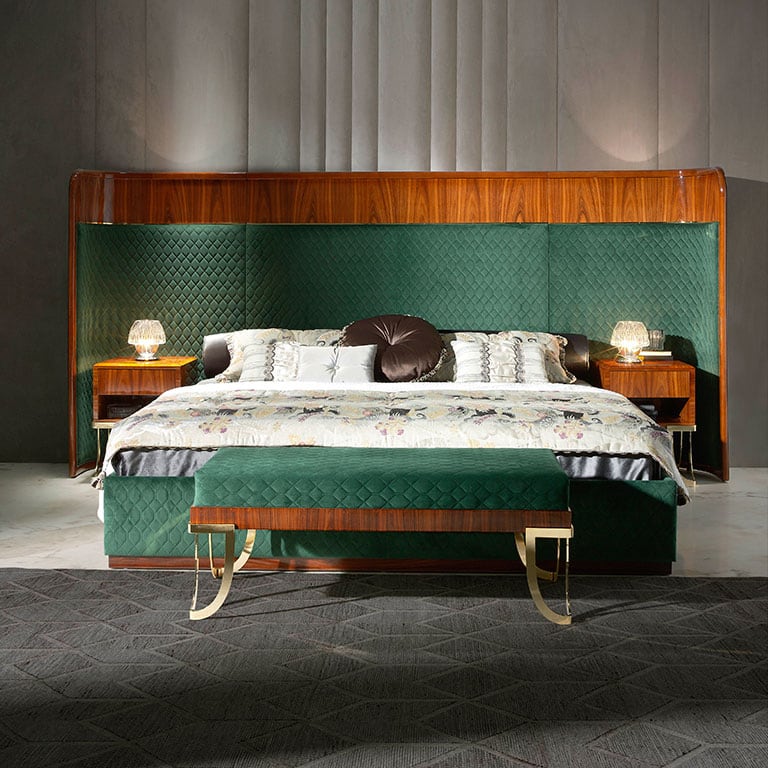 Zebra premium luxury upholstered bed with storage Better Leaf