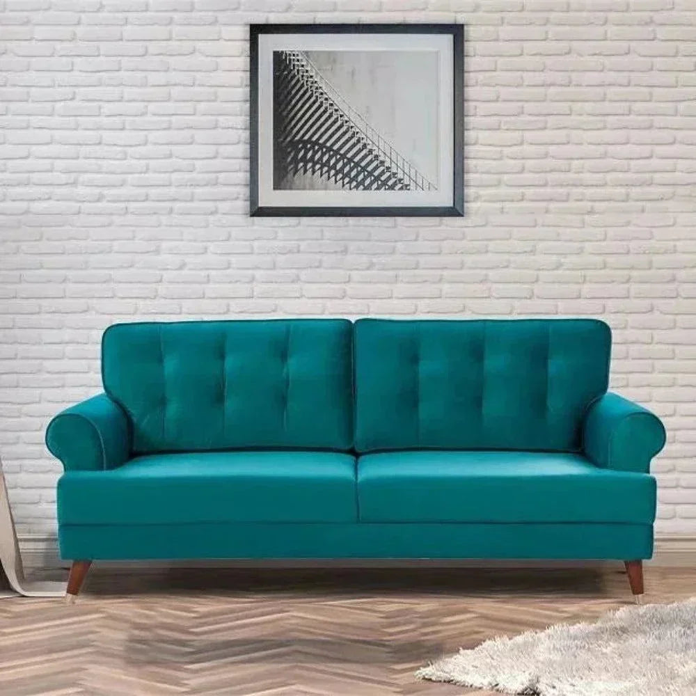 Mosco Straight Line Sofa Set - Oak Inside