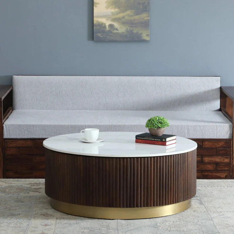 Kelly Luxury Center Table In Teak Wood