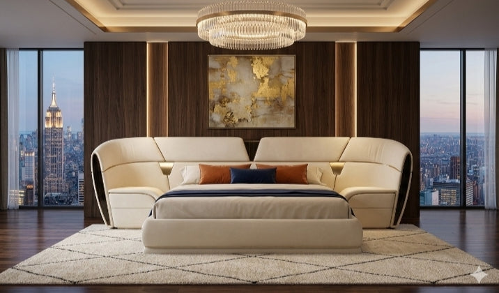 Italiancosa mordan upholstered bed Better Leaf