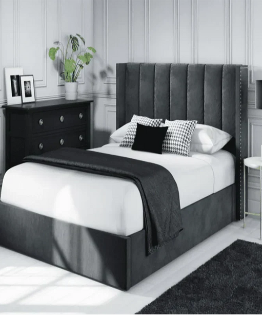 Uniline Pro Luxury Upholstered Bed in Suede