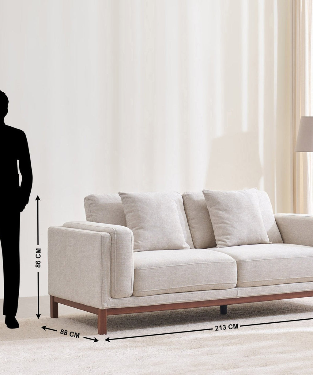 Dubai Pro Luxury Mid-Century Sofa In Cotton