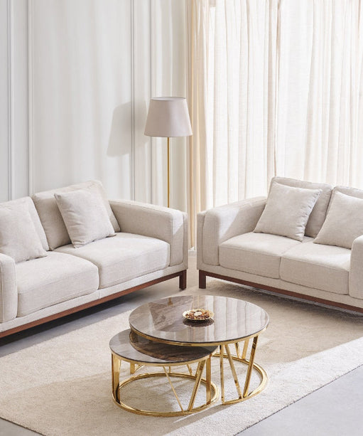Dubai Pro Luxury Mid-Century Sofa In Cotton