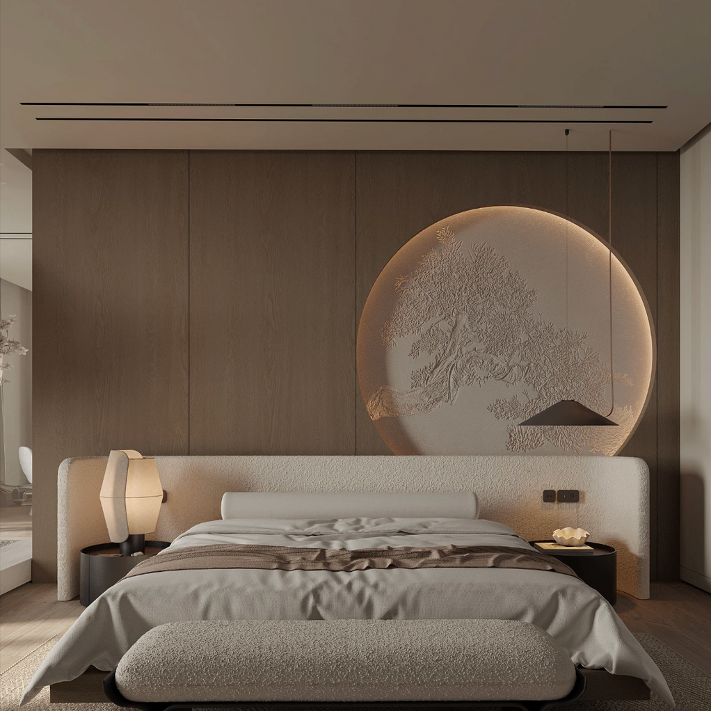 Croma  premium upholstered bed with storage Better Leaf