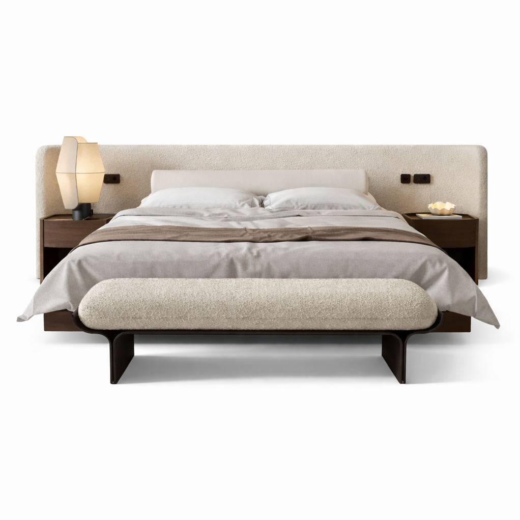 Croma  premium upholstered bed with storage Better Leaf