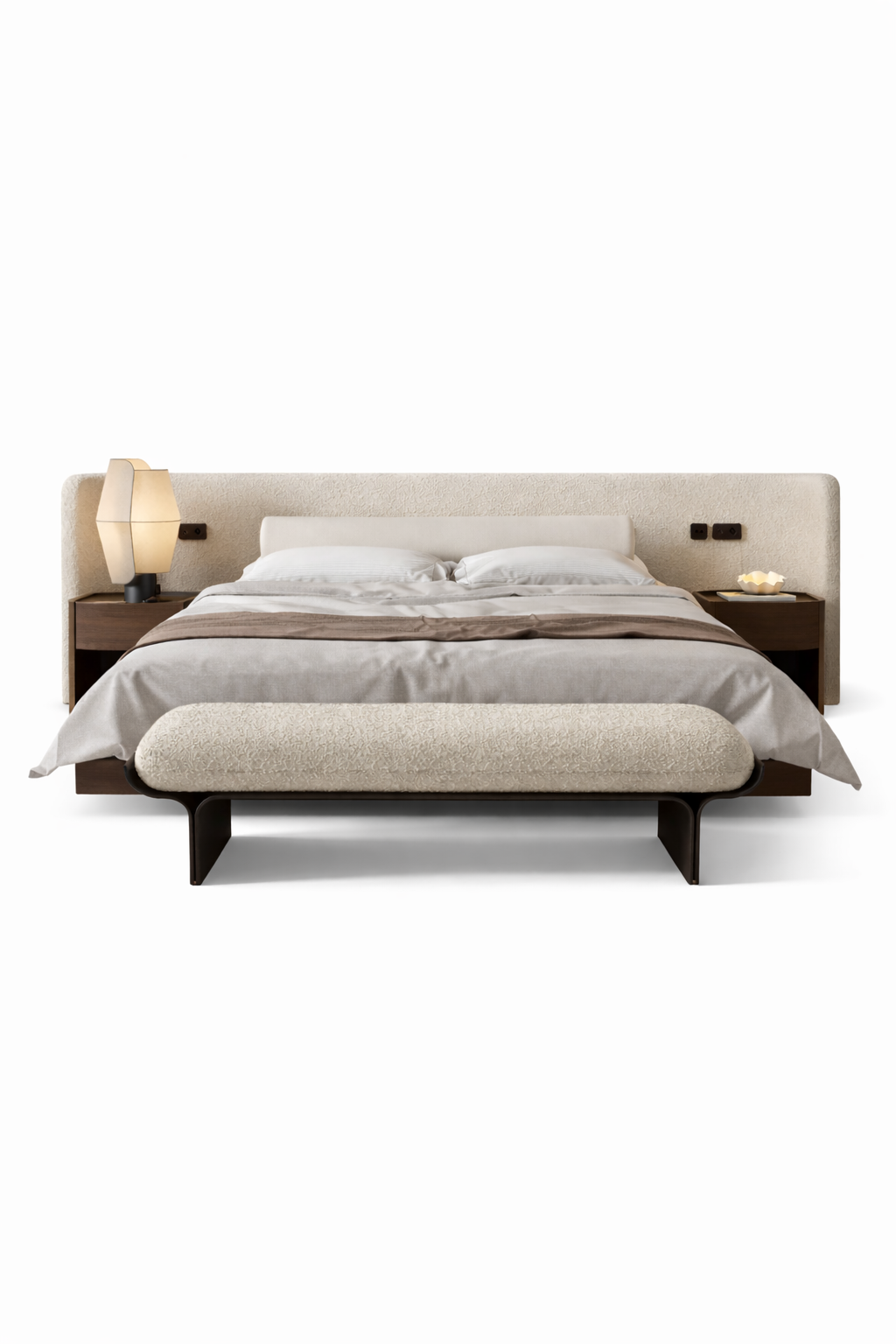 Croma  premium upholstered bed with storage Better Leaf