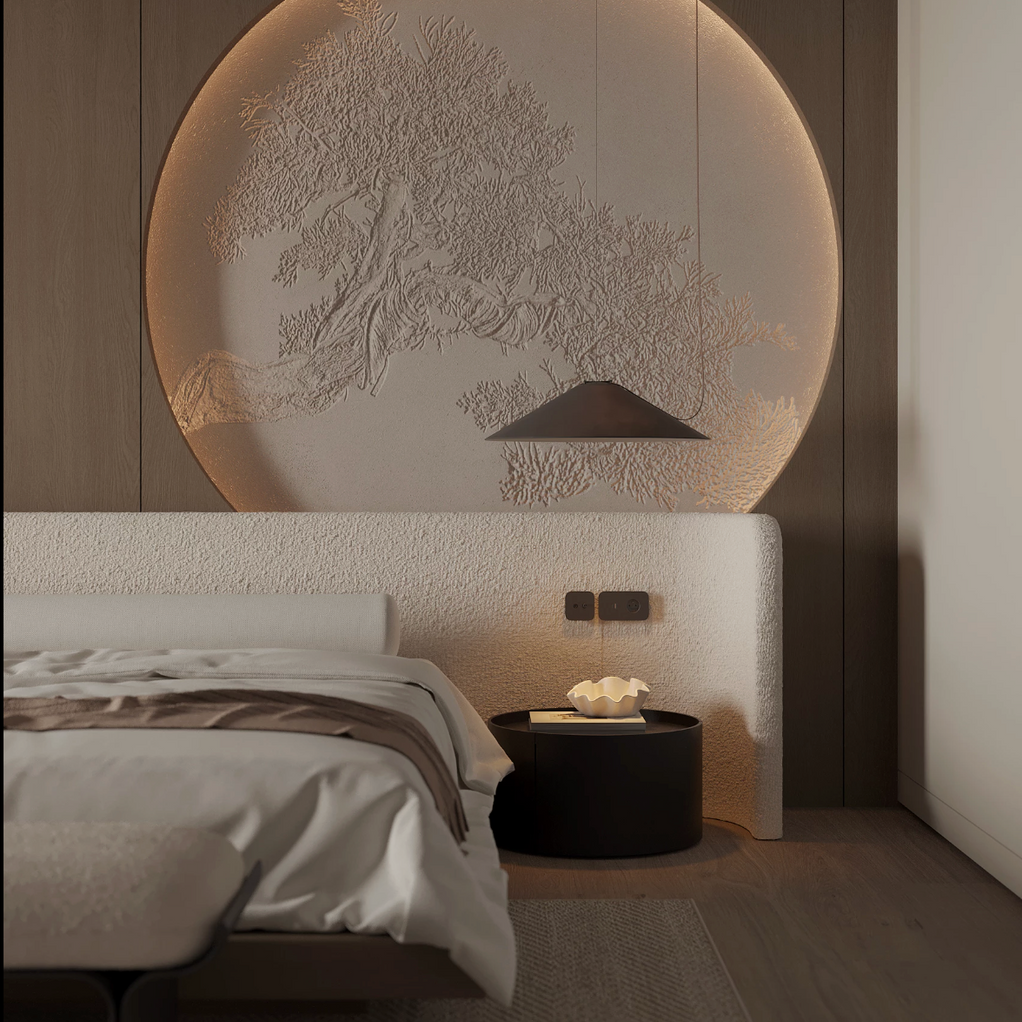 Croma  premium upholstered bed with storage Better Leaf
