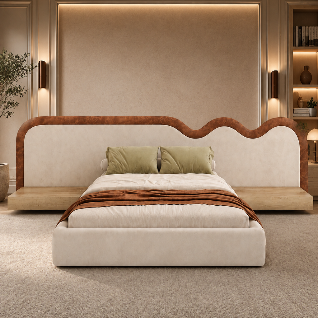 Kelvin mordan longhed upholstered bed Better Leaf