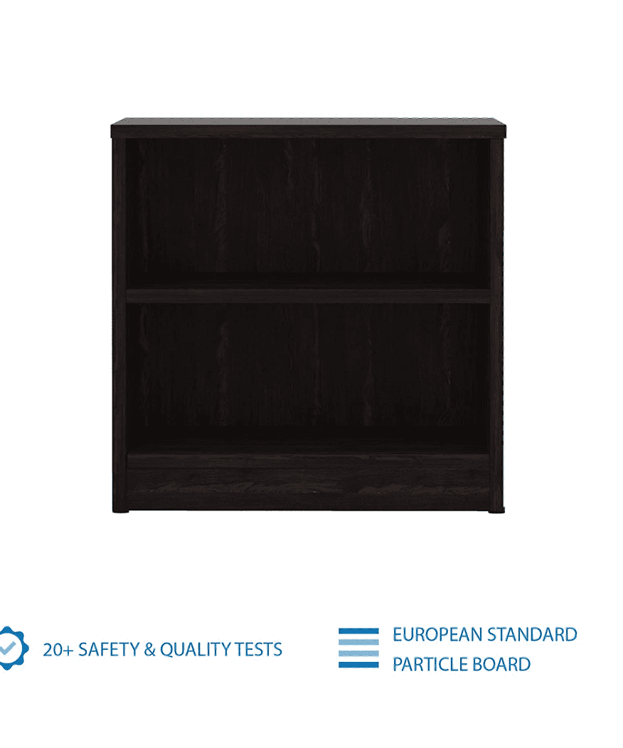Solimo Engineered Wood Wenge Finish Bedside Table - Oak Inside