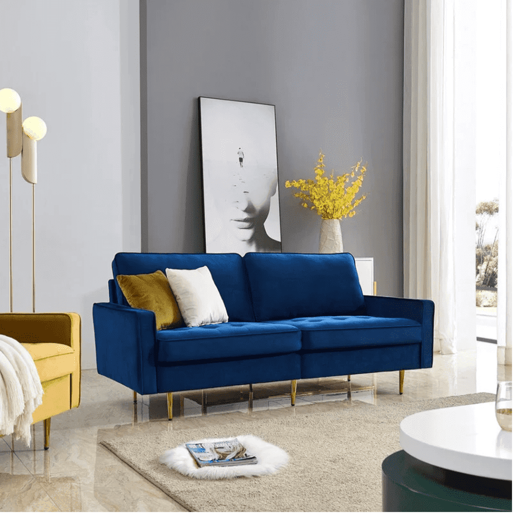 Block Down Straight Line Sofa Set - Oak Inside