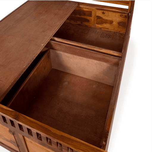 Camden King Size Bed In Sheesham Wood - Oak Inside