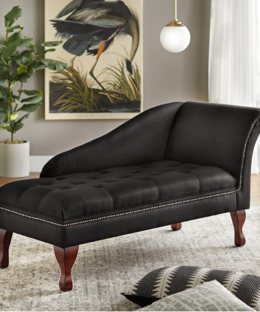 Simple Living Chaise Lounge - Oak Inside