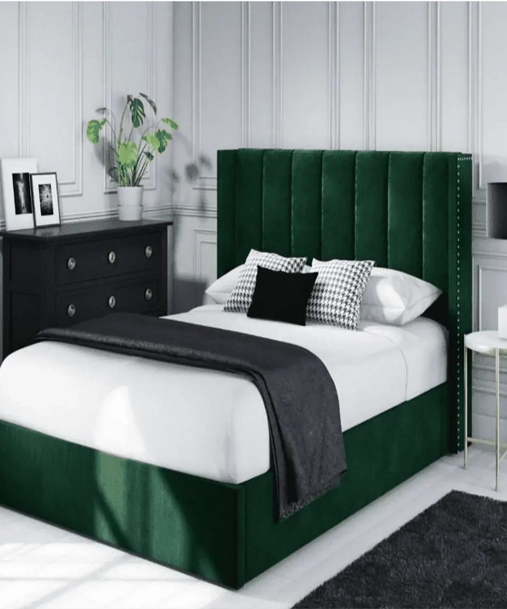 Uniline Pro Luxury Upholstered Bed in Suede