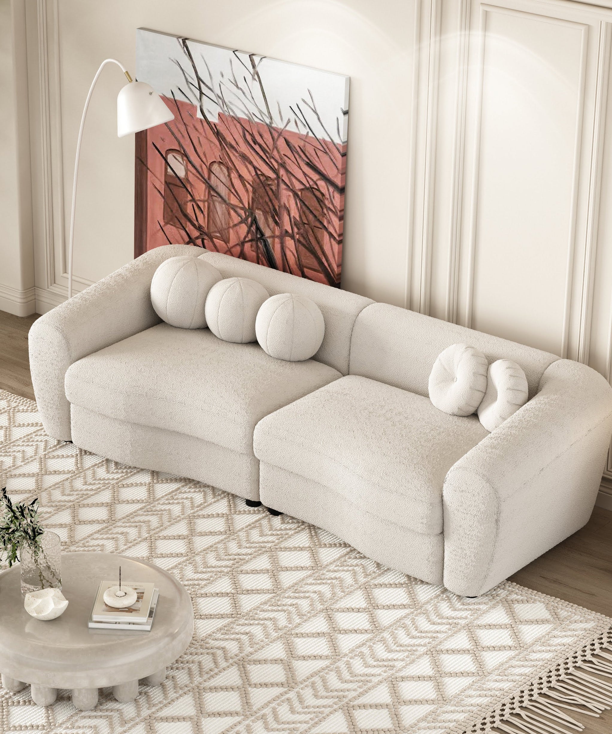 Teddy Premium Sofa Set in Brooklyn Cloth