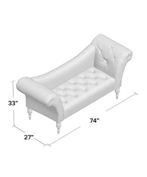 Loveseat Quilted Suede Lounger - Oak Inside