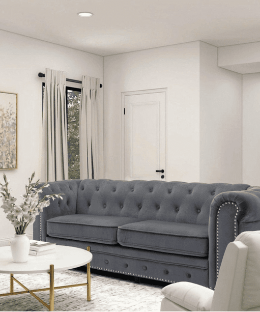 Blossom Chesterfield Sofa Set - Oak Inside