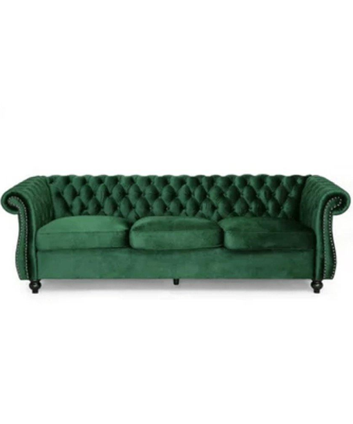 Romeo Chesterfield Sofa Set - Oak Inside