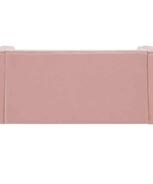 Brew Pink Suede Sofa or Loveseat with Pillows - Oak Inside