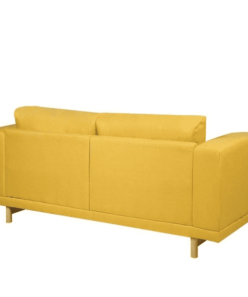 Nivya Classic Sofa Set in Yellow - Oak Inside