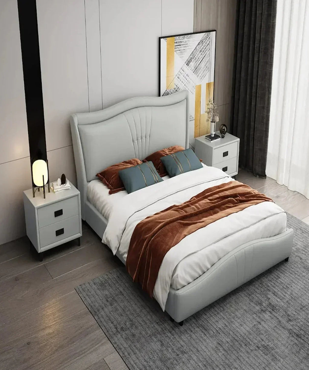 Trilif Luxury Upholstered Bed in Leatherette
