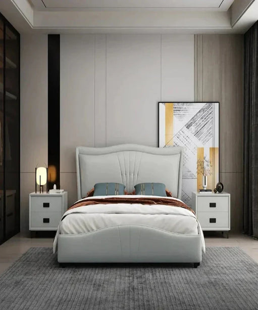 Trilif Luxury Upholstered Bed in Leatherette