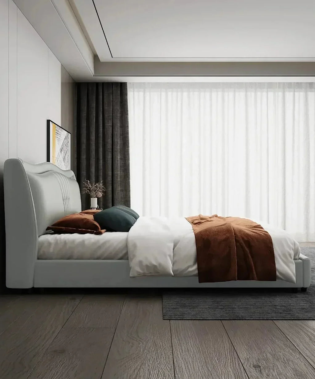 Trilif Luxury Upholstered Bed in Leatherette