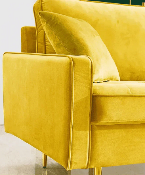 Block Down Luxury Sofa Set in Suede
