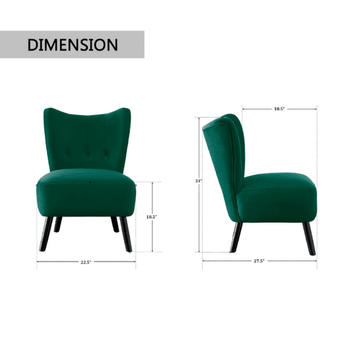 Lappy Suede Accent Chair - Oak Inside