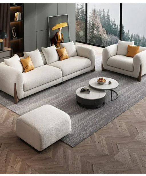 Galaxy Pro Luxury Sofa Set in Brooklyn Cloth