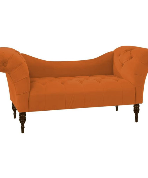 Loveseat Quilted Suede Lounger - Oak Inside