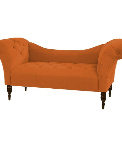 Loveseat Quilted Suede Lounger - Oak Inside