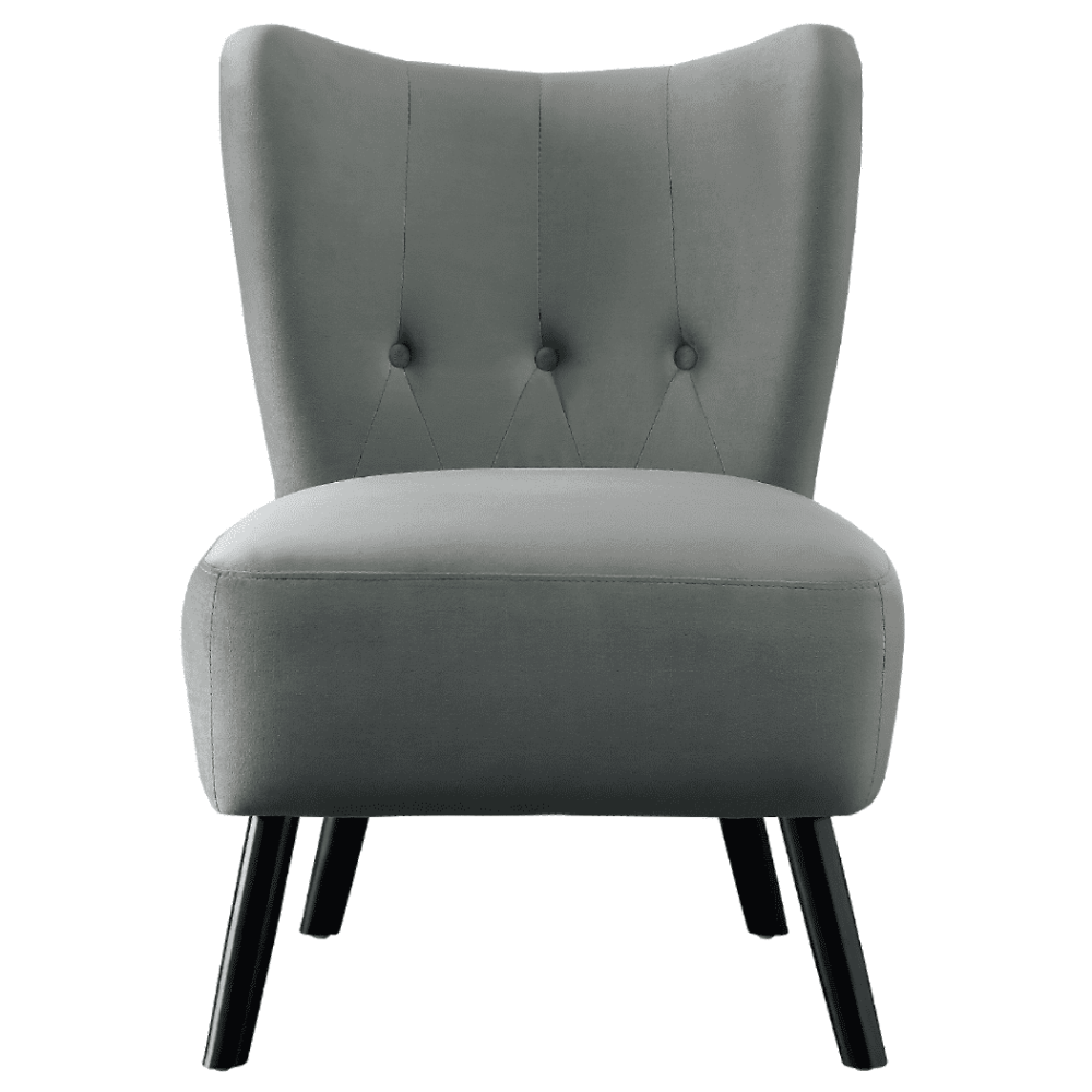 Lappy Suede Accent Chair - Oak Inside