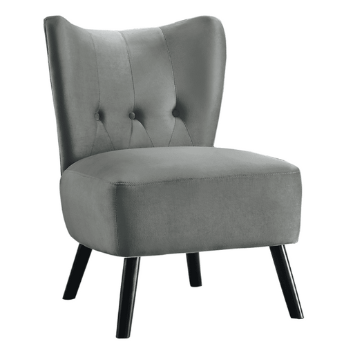 Lappy Suede Accent Chair - Oak Inside