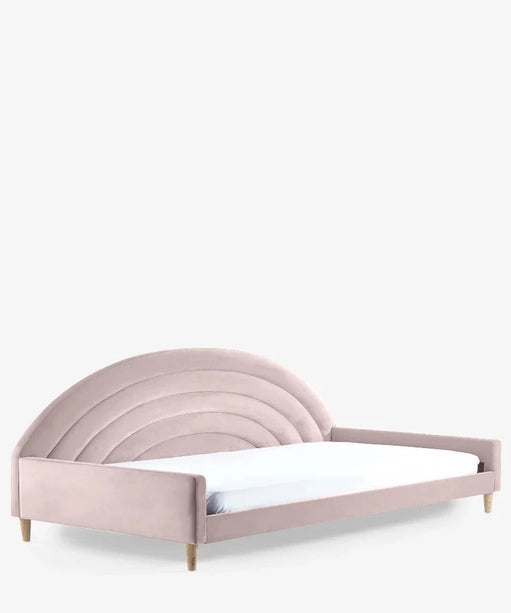 Pink Moon Upholstered Luxury Bed In Suede