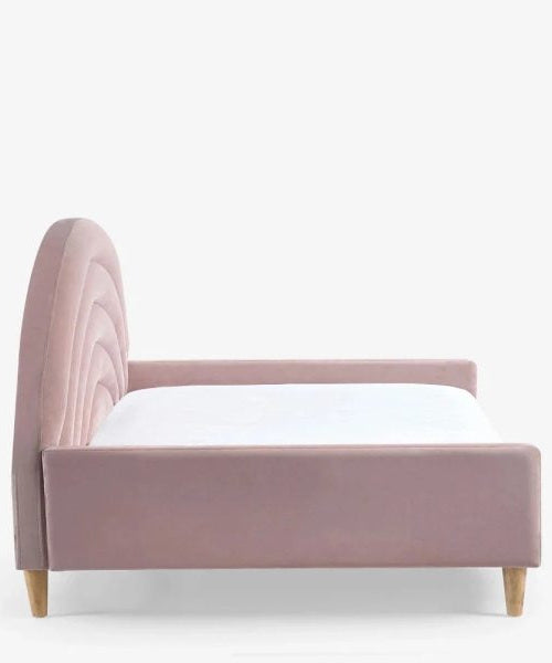Pink Moon Upholstered Luxury Bed In Suede