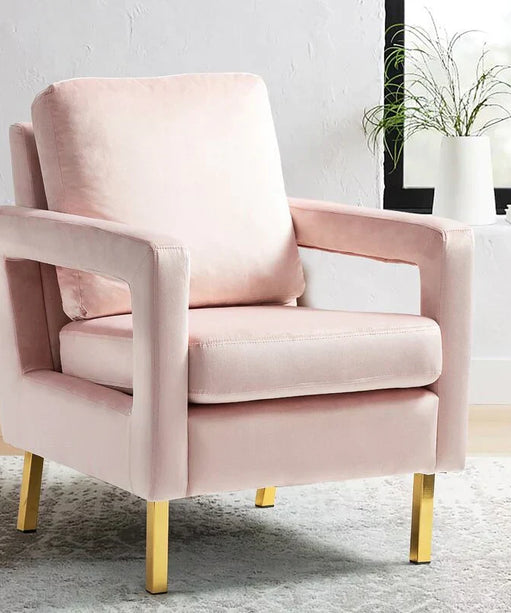 Jojo Upholstered Accent Chair in Suede