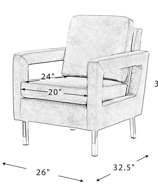 Jojo Upholstered Accent Chair in Suede