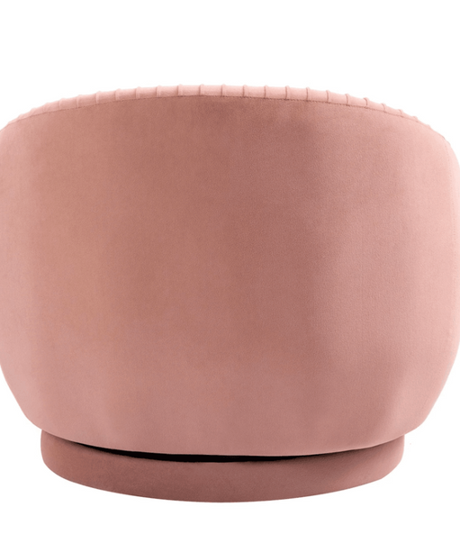 Barrel Arm Chair Embossing Fleece Upholstered Accent Sofa Chair - Oak Inside