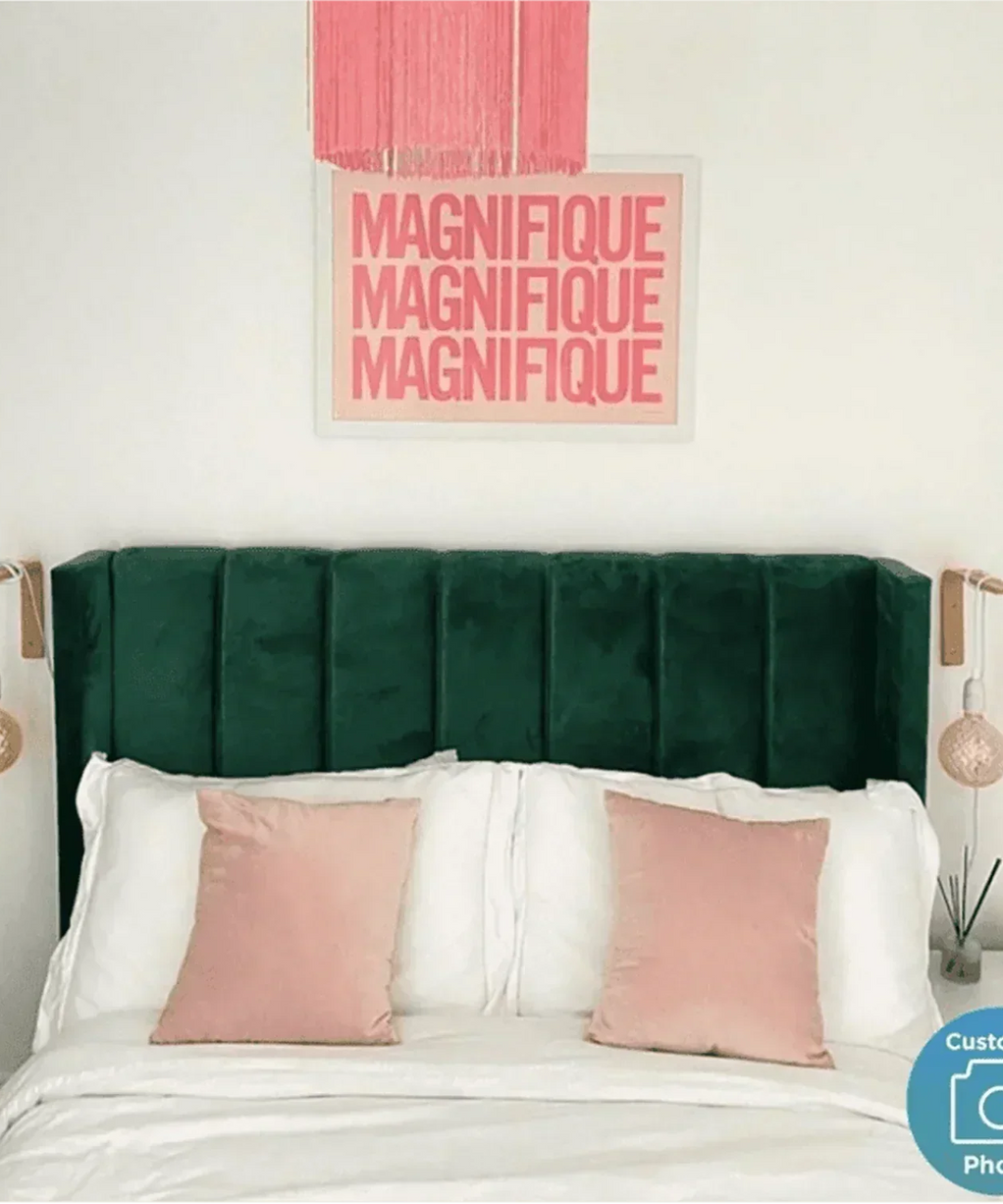 Uniline Pro Luxury Upholstered Bed in Suede
