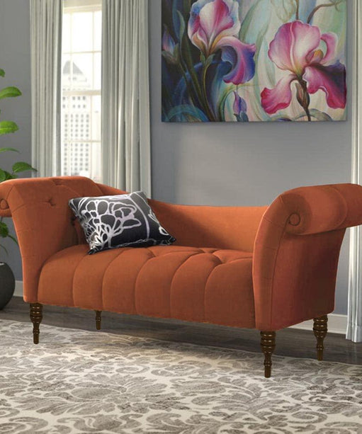 Loveseat Quilted Suede Lounger - Oak Inside