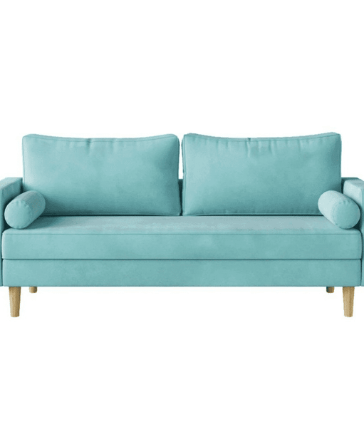 Craftmen Modern Sofa Set in Suede Fabric - Oak Inside