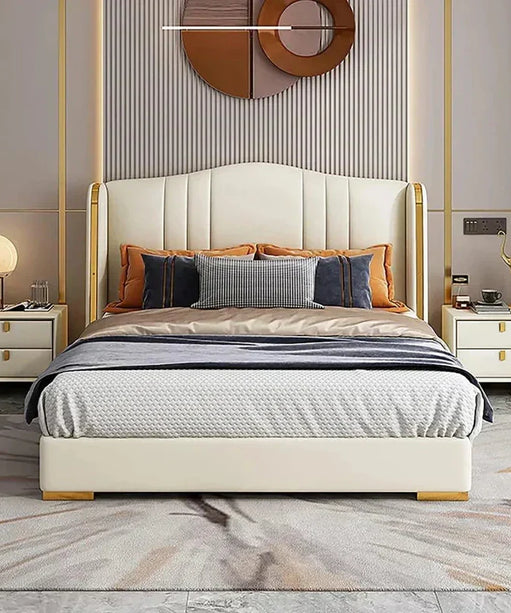 Rolex Luxury Upholstered Bed in Leatherette