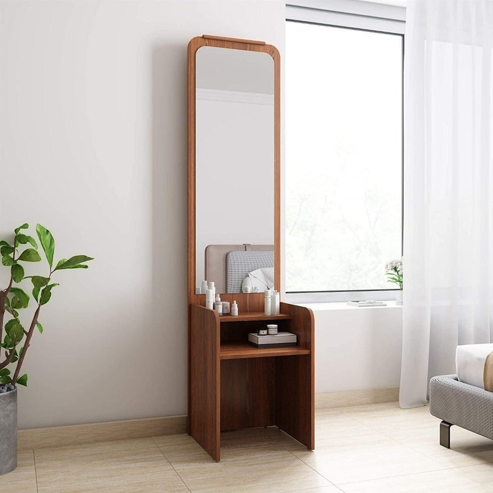 Rolex Dressing Table In Walnut Color - Oak Inside