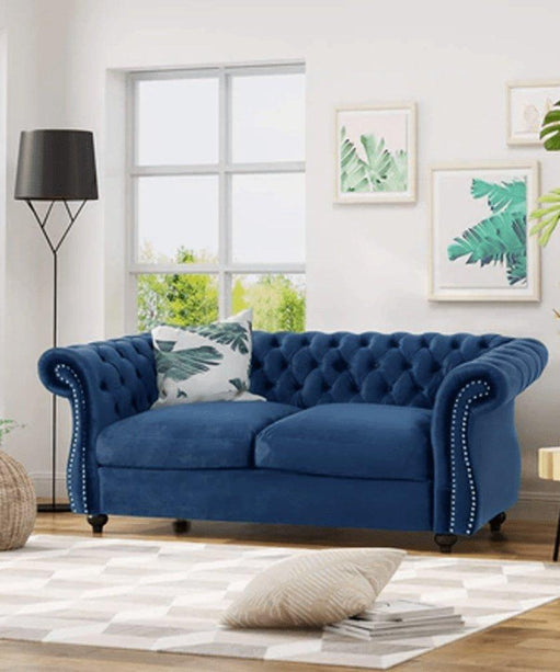 Romeo Chesterfield Sofa Set - Oak Inside