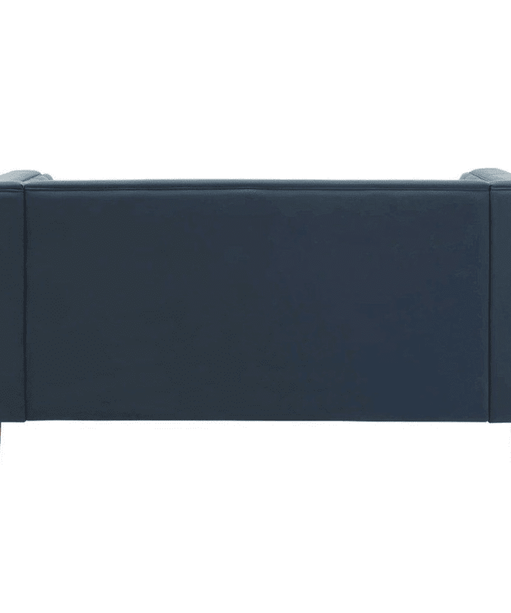 Brew Tuxedo Faux Leatherette Sofa with Accent Pillows - Oak Inside