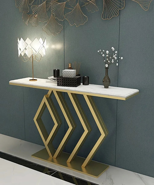 Pasco Golden Console Table - Stainless Steel