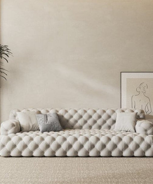 Oswal Premium Chesterfield Sofa Set in Suede