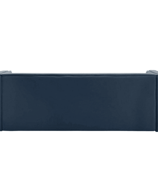 Brew Tuxedo Faux Leatherette Sofa with Accent Pillows - Oak Inside