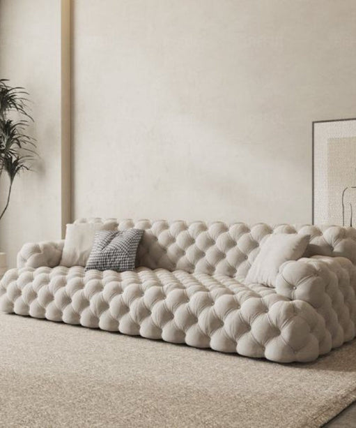 Oswal Premium Chesterfield Sofa Set in Suede